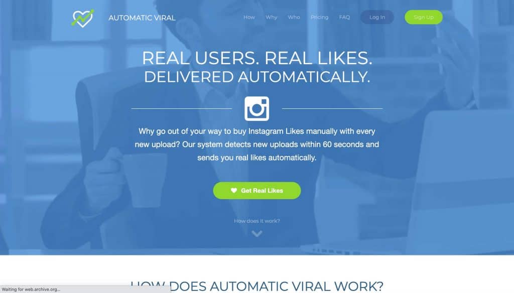 An image of Automatic Viral's website