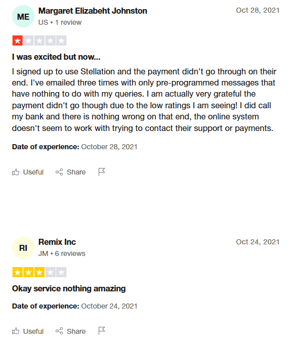 customer reviews stellation media