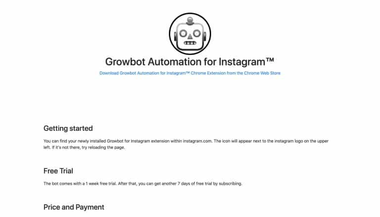 growbot instagram chrom