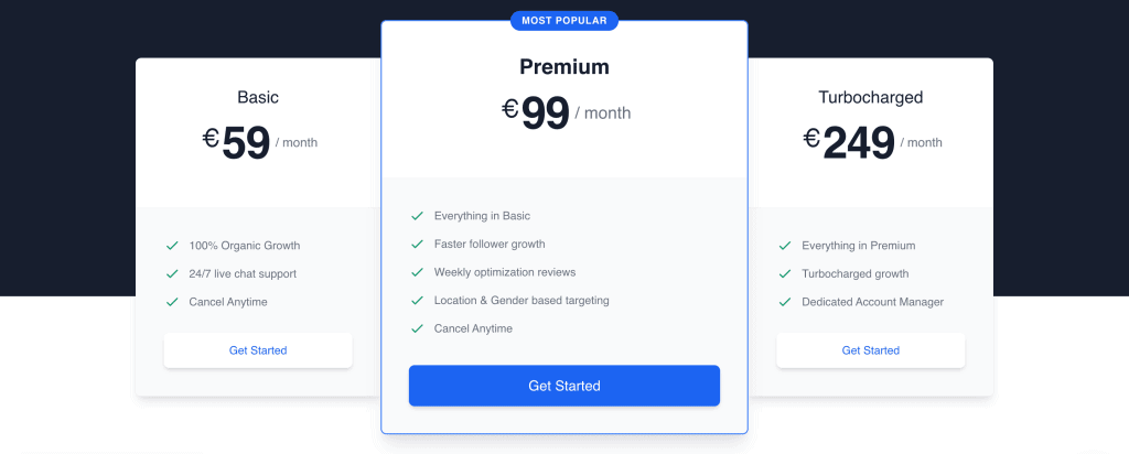 image of social boost pricing