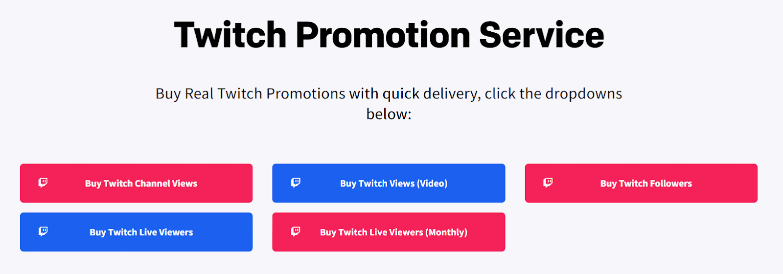 Twitch promotion service