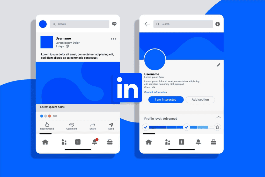 linkedin page mockups