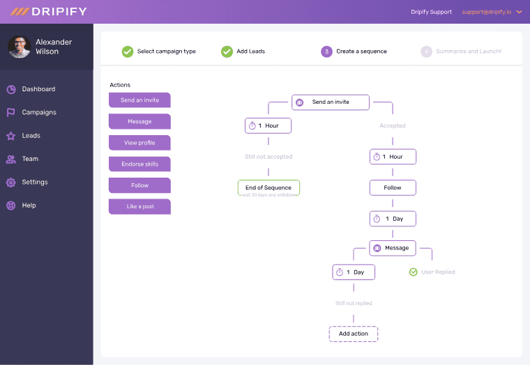 dripify for content scheduling and engagement