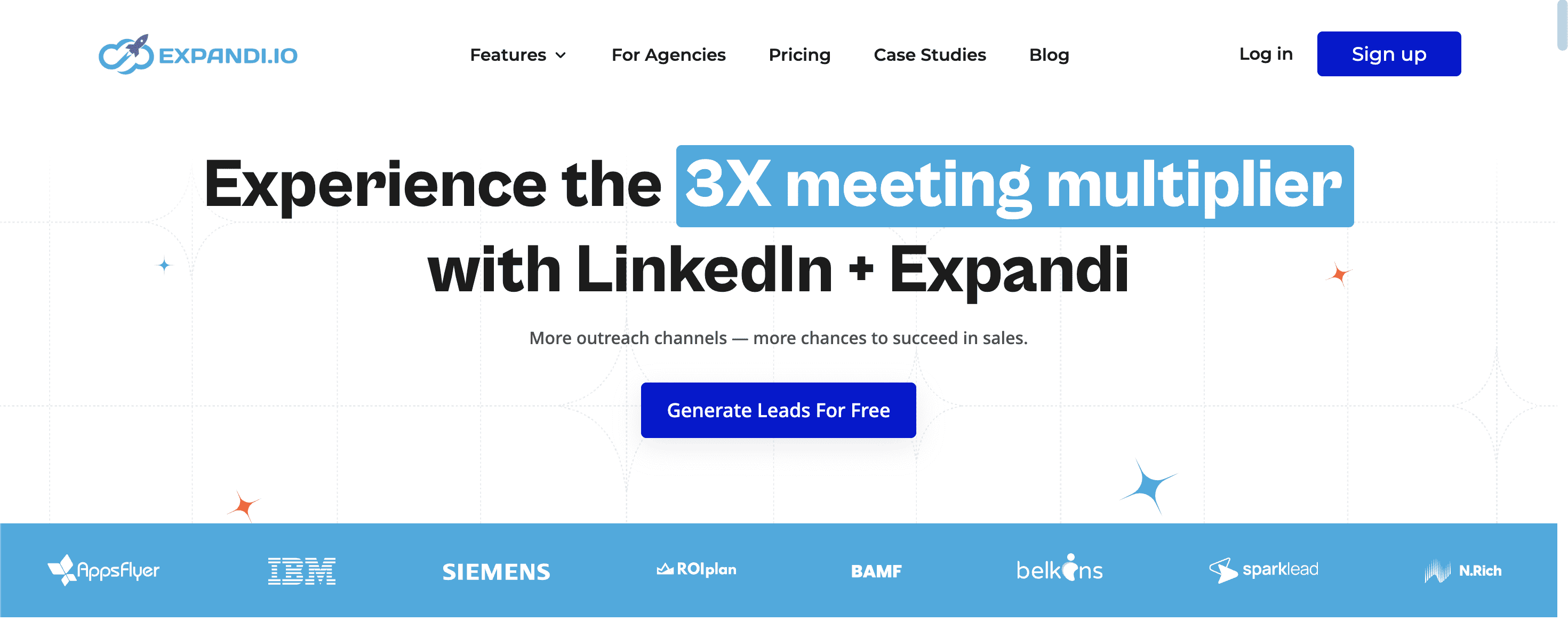 expandi linkedin automation home page screenshot