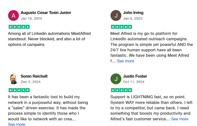 MeetAlfred customer reviews