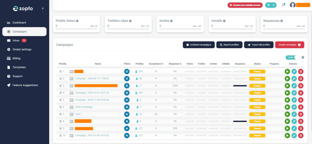 Dripify vs. Zopto linkedin automation tools