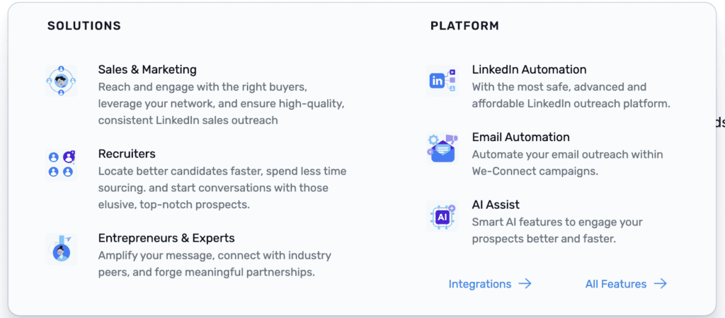 Key Features of We-Connect linkedin automation tool